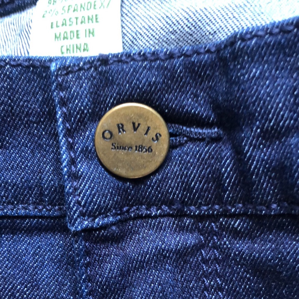 EUC Orvis straight leg 5 pocket jeans dark wash Size 12 - Picture 3 of 6
